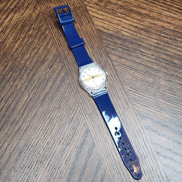 Planters Retro Style Watch With Navy Blue Band & Clear Case - Picture 2 of 5